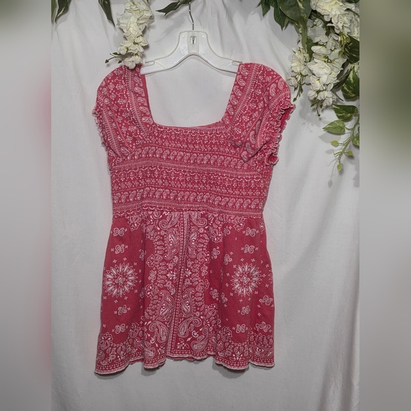 Roz & Ali PINK Paisley Blouse - Picture 2 of 5